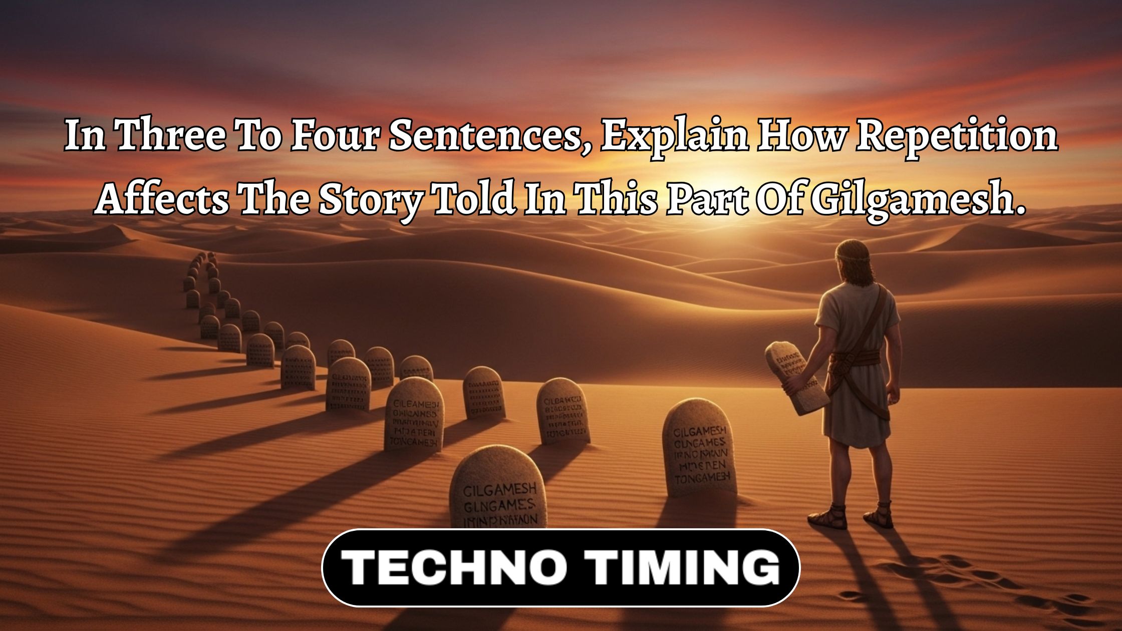 Explanation of how repetition affects the story in Gilgamesh in three to four sentences
