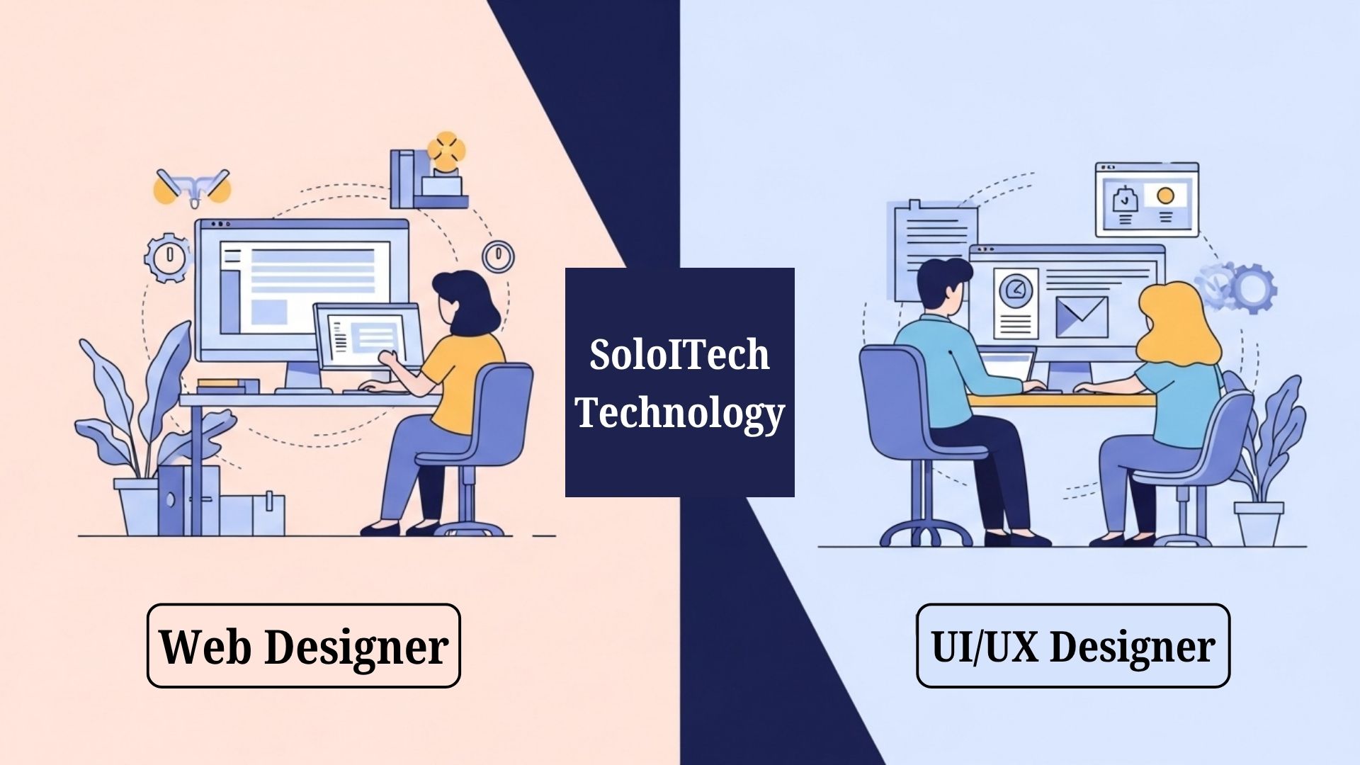 Comparison of web designer and UI/UX designer roles and responsibilities